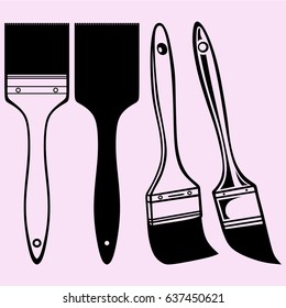 paint brush vector silhouette isolated 