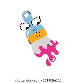 Paint brush Vector Sticker. Eps 10 File 