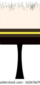 Paint brush for working with paints during repair or construction. Paint brush icon vector.