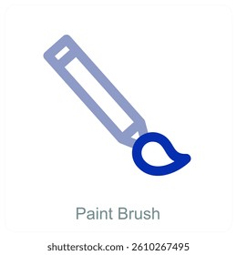 Paint Brush and writing tools icon concept