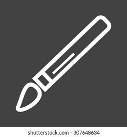 Paint, brush, yellow icon vector image.Can also be used for art and designing. Suitable for mobile apps, web apps and print media.