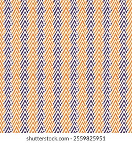 Paint brush zigzag lines. Hand drawn seamless pattern. Jagged stripes motif. Wavy linear ornament. Chevrons wallpaper. Striped backdrop. Geometric digital paper. Ethnic textile print. Tribal design.