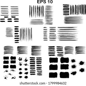 Paint brushes, clip art, Paint splatter Paint stroke, ink brush stroke, Dry paint stains brush stroke backgrounds set. Dirty artistic vector design elements, boxes, frames for text, labels, logo.