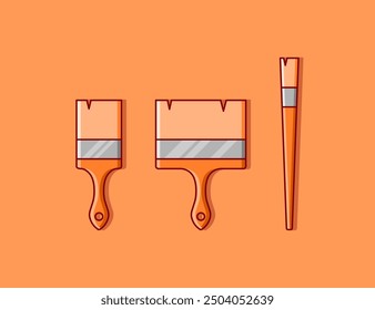 Paint brushes illustration. Paint brushes icon.