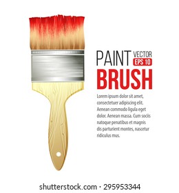 Paint Brushes isolated on white. Vector illustration EPS 10
