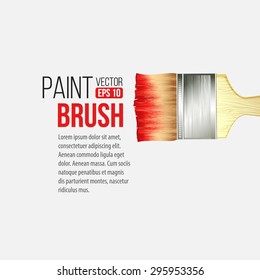 Paint Brushes isolated on white. Vector illustration EPS 10