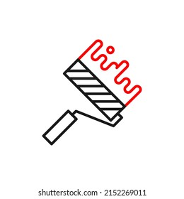Dibujar imagen de icono de línea de pinceles