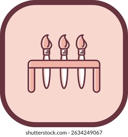 Paint brushes Line vector Icon Design