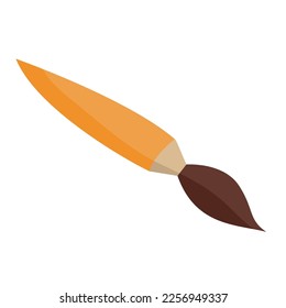 Paint brush.Painting tools elemen. Outline vector illustration.Art supplies.School supplies.Artist workplace. Isolated on white background.