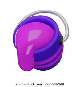Paint Bucket 3D Vektorsymbol