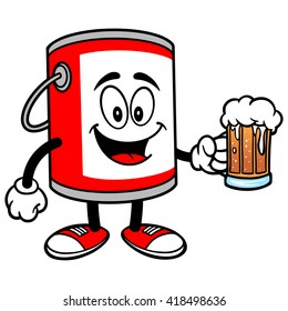 Paint Bucket with a Beer