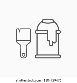 paint bucket and paint brush icon