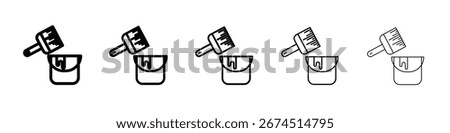 Paint bucket and paint brush icon design, logo, app, UI. Vector illustration, EPS