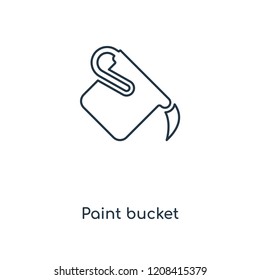 Paint bucket concept line icon. Linear Paint bucket concept outline symbol design. This simple element illustration can be used for web and mobile UI/UX.