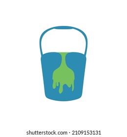 Paint bucket drawing vector illustration