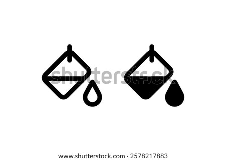 Paint Bucket and Droplet Icon Set vector