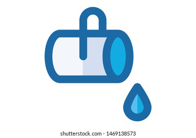 Paint bucket filled line icons. Symbol, logo illustration. Pixel perfect. modern design, vector, art 