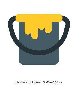 Paint Bucket Flat Icon Design For Personal nad Commercial Use