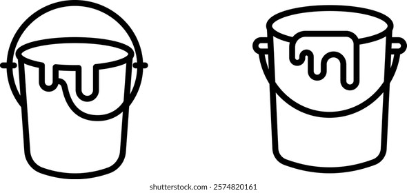 "Paint Bucket Icon for Artistic and Home Projects"