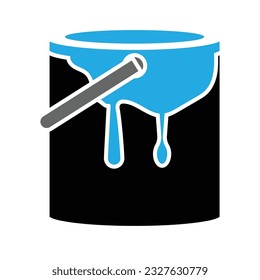 Paint bucket icon clipart design template isolated