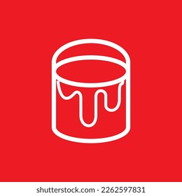 Paint bucket icon, common graphic resources, vector illustration.