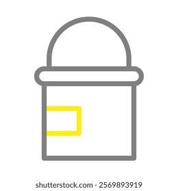 Paint bucket icon. Concept of renovation, construction, and painting.