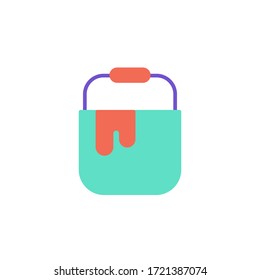 paint bucket icon flat design vector. isolated on white background