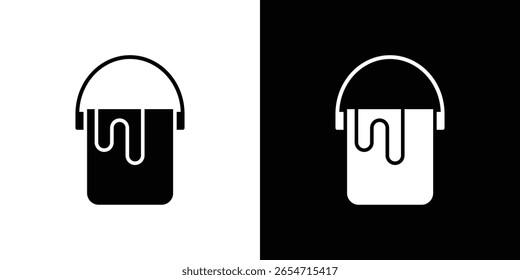 Paint bucket icon of a flat style vector