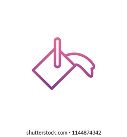 paint bucket icon in gradient style on white background