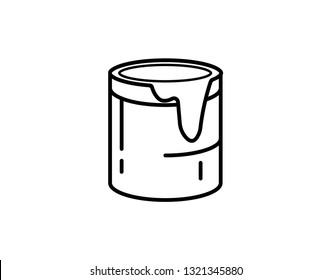 Paint bucket icon isolated on white background. Vector illustration