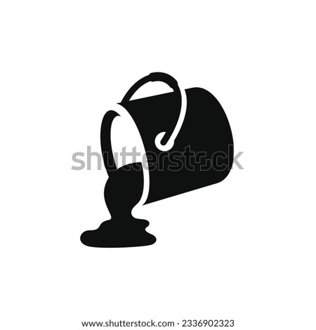 Paint bucket icon isolated on white background