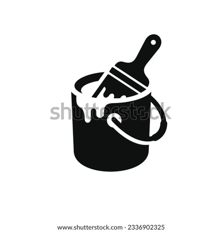 Paint bucket icon isolated on white background