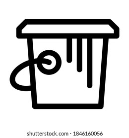 paint bucket icon or logo isolated sign symbol vector illustration - high quality black style vector icons
