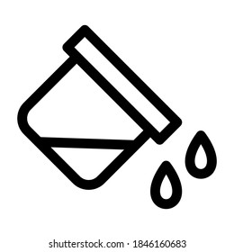 paint bucket icon or logo isolated sign symbol vector illustration - high quality black style vector icons
