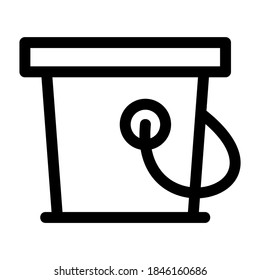 paint bucket icon or logo isolated sign symbol vector illustration - high quality black style vector icons
