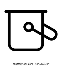 paint bucket icon or logo isolated sign symbol vector illustration - high quality black style vector icons

