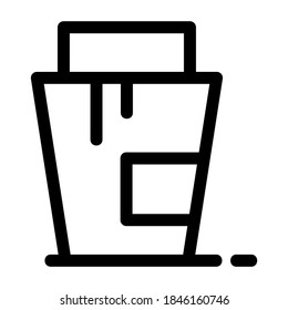 paint bucket icon or logo isolated sign symbol vector illustration - high quality black style vector icons
