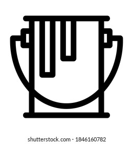 paint bucket icon or logo isolated sign symbol vector illustration - high quality black style vector icons
