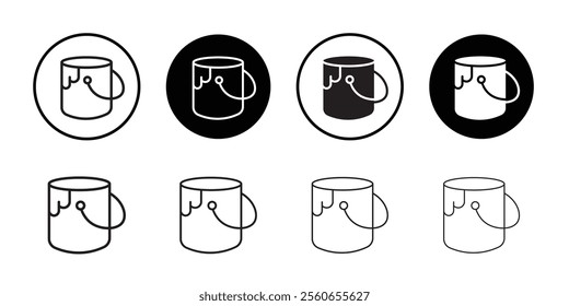 paint bucket icon Outline vector for web ui