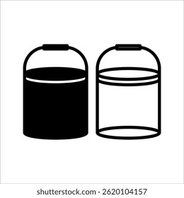 Paint bucket icon set design template vector isolated illustration