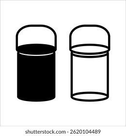 Paint bucket icon set design template vector isolated illustration