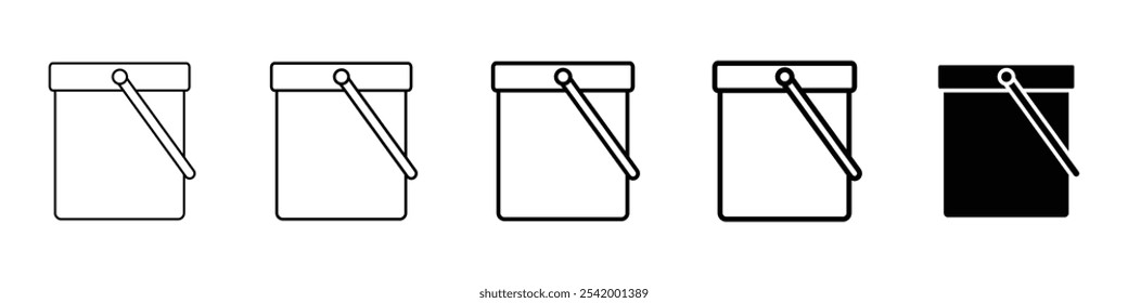 ícone de balde de tinta Ilustração de contorno simples