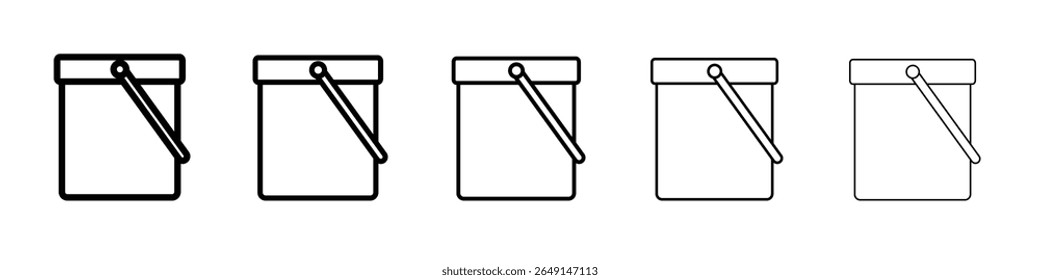 paint bucket icon simple vector outline logo