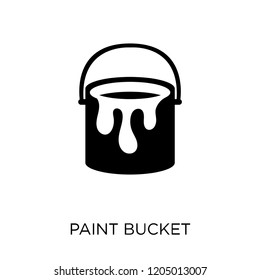 Paint bucket icon. Paint bucket symbol design from Construction collection. Simple element vector illustration on white background.