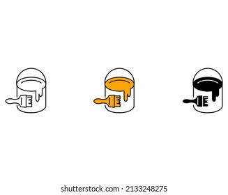 paint bucket  icon symbol vector elements for infographic web