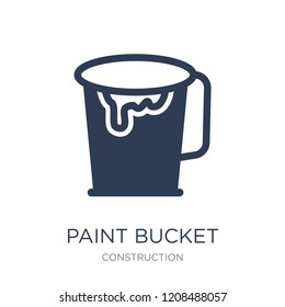 Paint bucket icon. Trendy flat vector Paint bucket icon on white background from Construction collection, vector illustration can be use for web and mobile, eps10