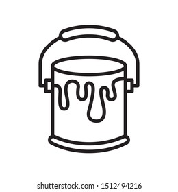 Paint bucket icon in trendy flat style design. Vector graphic illustration. Suitable for website design, logo, app, template, and ui. EPS 10.