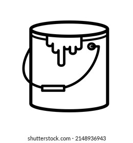 Paint bucket icon in trendy vector design illustration