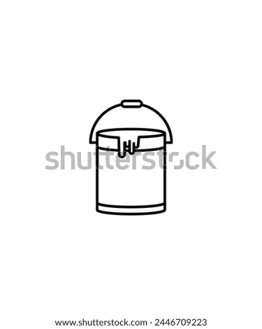 paint bucket icon, vector best line icon.
