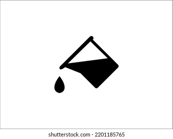 paint bucket icon vector in black